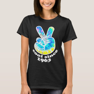 Birth Year Birthday Cool Since 1963 Tie Dye Peace T-Shirt