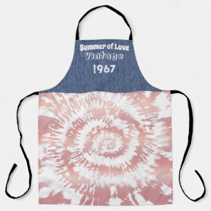 Birth Year Hippie Tie Dye All-Over Print Apron