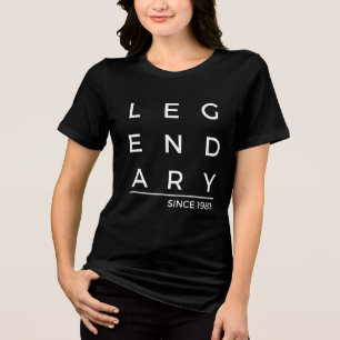 Birth Year Legendary Since 1981 Tri-Blend Shirt