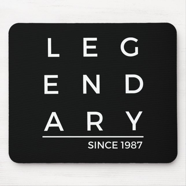 Birth Year Legendary Since 1987 Mouse Mat (Front)