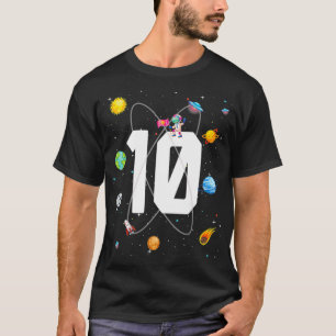 Birthday 10 Outer Space 10th Birthday 10 years old T-Shirt