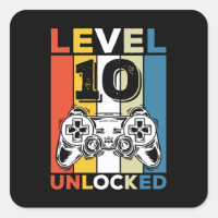Birthday 10th Level Unlocked 10 Gaming Vintage