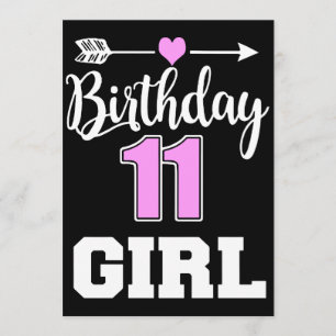 birthday 11 girl birthday t-shirts announcement