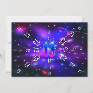 BIRTHDAY 13th - Abstract Universe - INVITATION