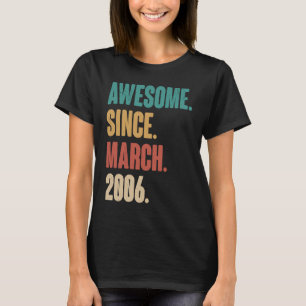 Birthday 17th Decoration March 17 Years Old Vintag T-Shirt