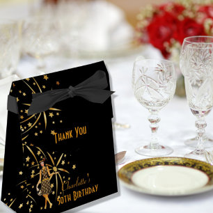 Birthday 1920's style art deco fireworks Thank You Favour Box