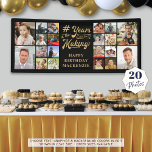 Birthday 20 Photo Collage Years in the Making Banner<br><div class="desc">Celebrate any age birthday for him or her with this personalised custom colour banner with 20 photos for a fun birthday sign or party decoration. The design features a retro calligraphy script typography title design # YEARS IN THE MAKING which incorporates their age and birth year within the design and...</div>