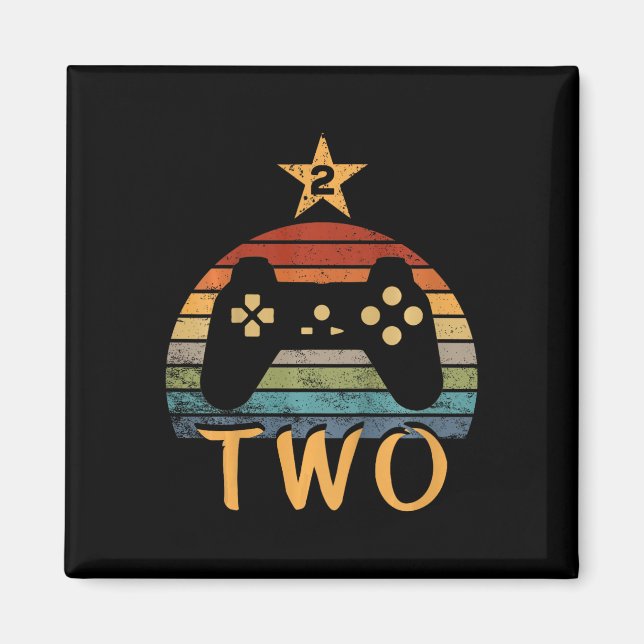 Birthday 2 Year Old Video Game Second 2nd Birthday Magnet (Front)