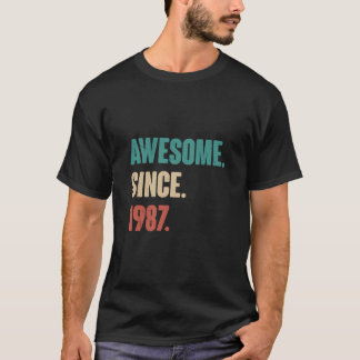 Birthday 36th Decoration 36 Years Old Vintage 1987 T-Shirt