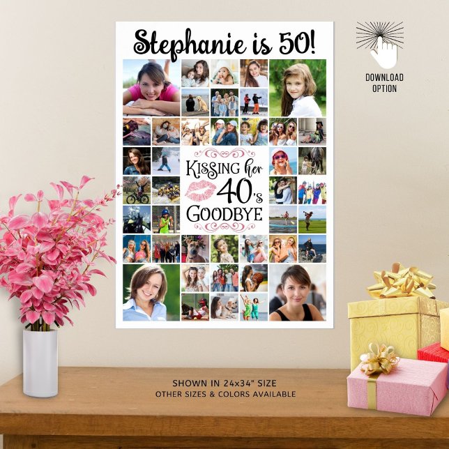 Birthday 42 Photos Kissing Her Decade Goodbye Poster (Creator Uploaded)