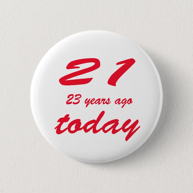 birthday 44 6 cm round badge (Front)