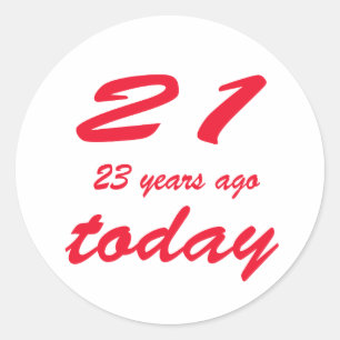 birthday 44 classic round sticker