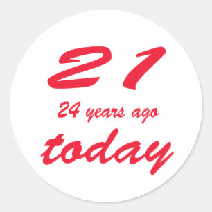 birthday 45 classic round sticker