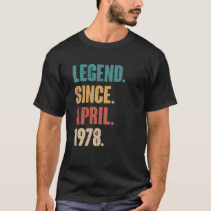Birthday 45th Decoration April 45 Years Old Vintag T-Shirt