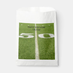 Birthday 50 Yard Line  Green Field Football  Favour Bags