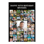 Birthday 55 Photo Collage Your Text and Color