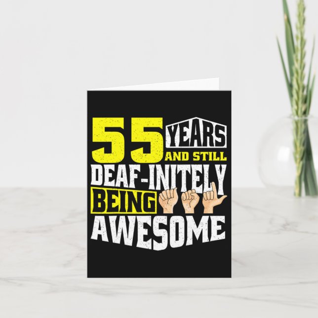 Birthday 55 Yeaars Of Being Awesome  Card (Front)