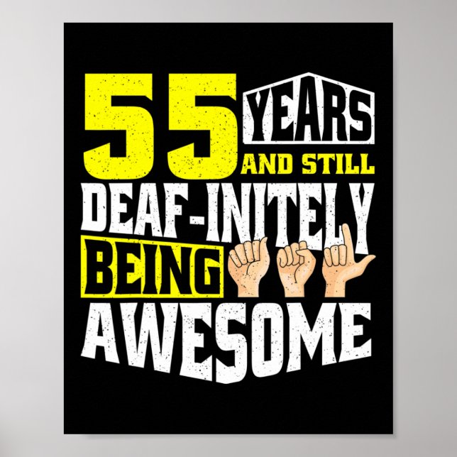 Birthday 55 Yeaars Of Being Awesome  Poster (Front)