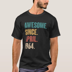 Birthday 59th Decoration April 59 Years Old Vintag T-Shirt