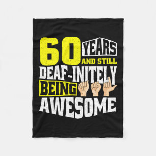 Birthday 60 Yeaars Of Being Awesome Fleece Blanket