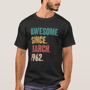 Birthday 61st Decoration March 61 Years Old Vintag T-Shirt
