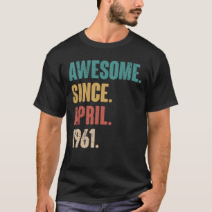 Birthday 62nd Decoration April 62 Years Old Vintag T-Shirt
