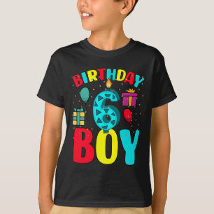 birthday 6 boy, 6th birthday boys T-Shirt