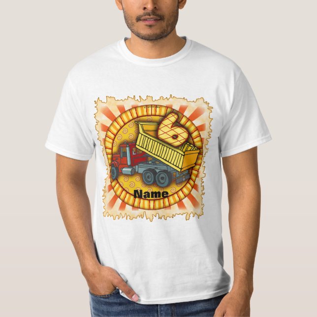 Birthday 6 Dump Truck T-Shirt (Front)
