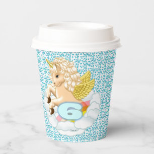 birthday 6 unicorn paper cup