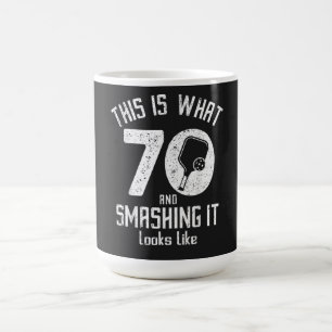 Birthday 70 Years Old Love Pickleball Coffee Mug
