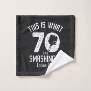 Birthday 70 Years Old Love Pickleball Wash Cloth
