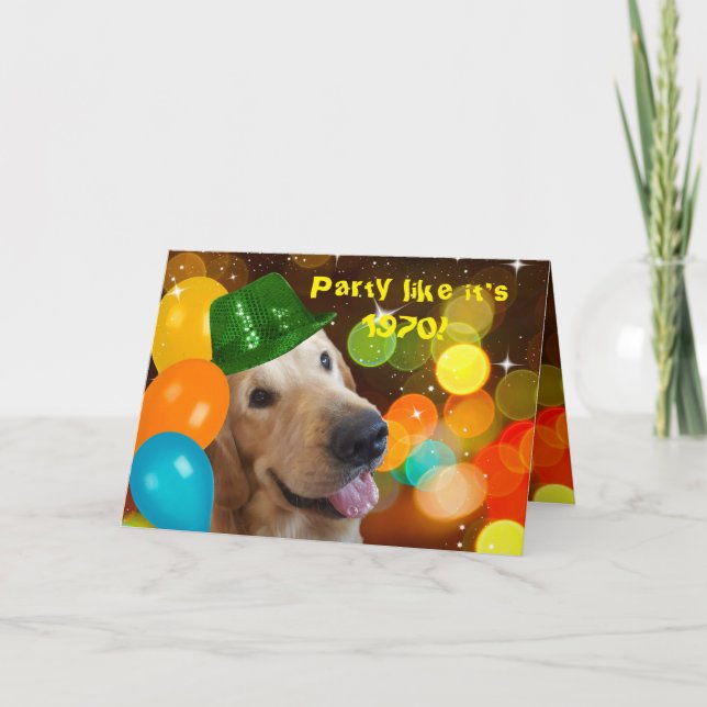 Birthday 70's Disco Card (Front)