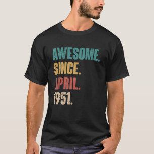 Birthday 72nd Decoration April 72 Years Old Vintag T-Shirt