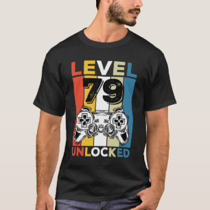 Birthday 79th Level Unlocked 79 Gaming Vintage T-Shirt