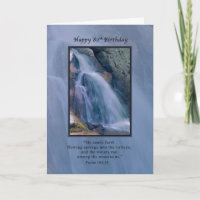 Birthday, 80th, Religious, Mountain Waterfall