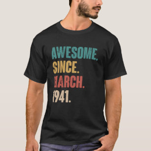 Birthday 82nd Decoration March 82 Years Old Vintag T-Shirt