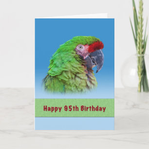 Birthday, 95th, Green Parrot Card