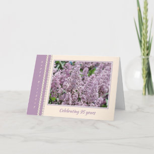 Birthday 95th Lilac Flowers Card