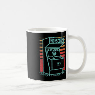 Birthday 9 Year Old Retro Gamer Level Up Unlocked Coffee Mug