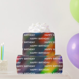 Birthday Abstract Blur Design Wrapping Paper