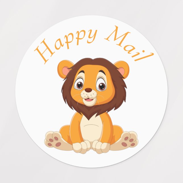 birthday address watercolor labels (Design 1)