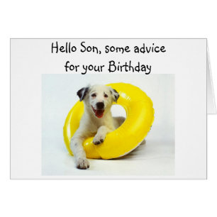 BIRTHDAY ADVICE "SON'S" BIRTHDAY FROM SPORTY PUP