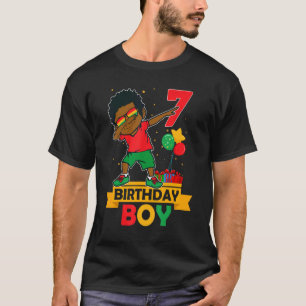 Birthday African American Boy 7th Birthday Young B T-Shirt