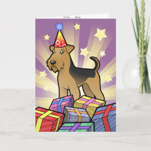Birthday Airedale Terrier / Welsh Terrier Card