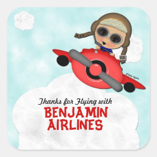 Birthday Airlines Stickers