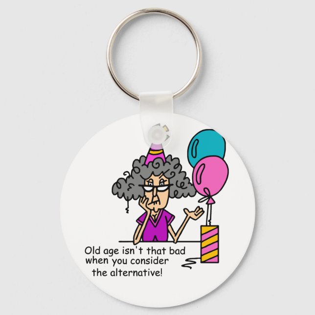 Birthday Alternative Humour Key Ring (Front)