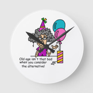 Birthday Alternative Humour Round Clock