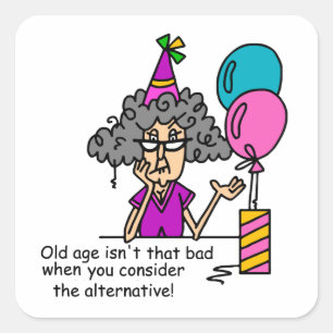 Birthday Alternative Humour Square Sticker