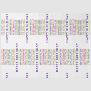 Birthday Anagrams tissue paper