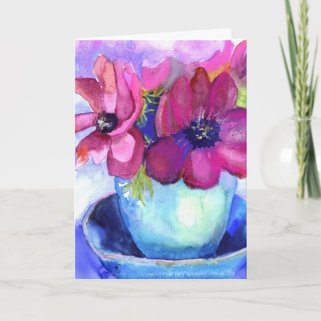 birthday anemones card (Front)